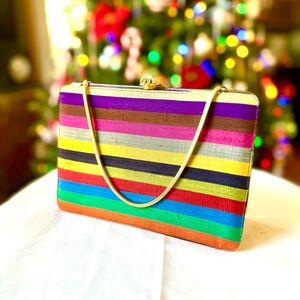 Rosart Rainbow Stripe Silk Purse